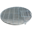 Abdeckgitter Ø 66 cm verzinkt | Bis 250 kg | Für Brunnen, Becken & Wasserspiele