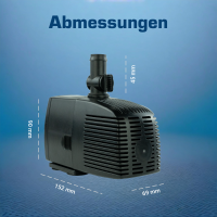 Wasserspiel- & Teichpumpe 1500 l/h – kraftvolle 12