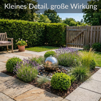 Edelstahlkugel Matt 30cm für Gartenbrunnen – 30mm