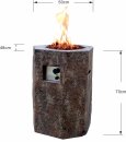 Gasfeuerstelle Tambora in Basalt-Optik aus Faserbeton